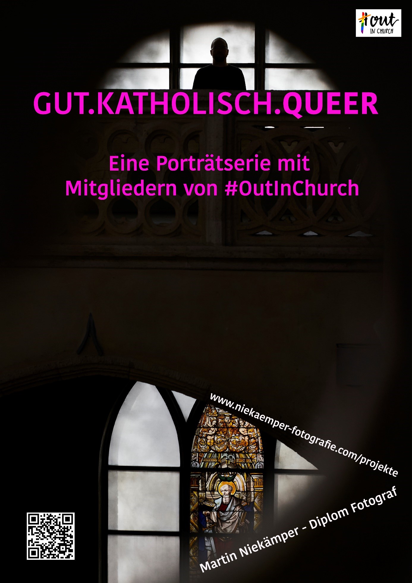 Ausstellungsplakat Out in Church